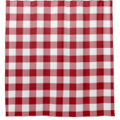 Klassisches rotes Gingham-Karo Duschvorhang (Vorderseite)