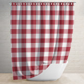 Klassisches rotes Gingham-Karo Duschvorhang