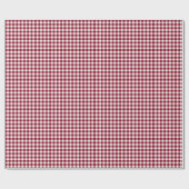 Klassisches rotes Gingham-Karomuster Geschenkpapier (Flach)