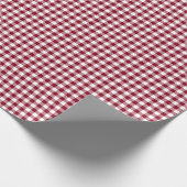 Klassisches rotes Gingham-Karomuster Geschenkpapier (Ecke)