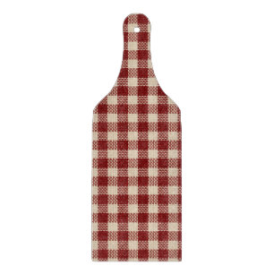 Klassisches rotes Gingham-Vintage-Würfelmuster Schneidebrett