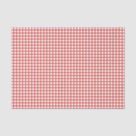 Klassisches rotes Gingham-Weihnachten Seidenpapier