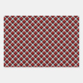 Klassisches Rotes Grün Schwarz-weiß Gingham Geschenkpapier Set (Vorderseite 2)