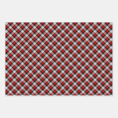 Klassisches Rotes Grün Schwarz-weiß Gingham Geschenkpapier Set (Vorderseite)