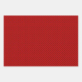 Klassisches Rotes Grün Schwarz-weiß Gingham Geschenkpapier Set (Vorderseite 3)