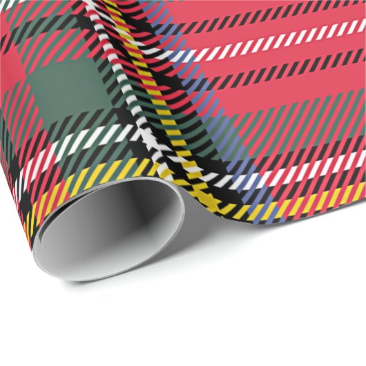 Klassisches rotes Kariertes Wrapping Paper Geschenkpapier (Rolleneckpunkt)