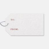 Klassisches rotes Karo Von Bis Vintage-Feiertag Geschenkanhänger (Rückseite Horizontal)