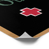 Klassisches Rotes Kreuz Poster (Ecke)