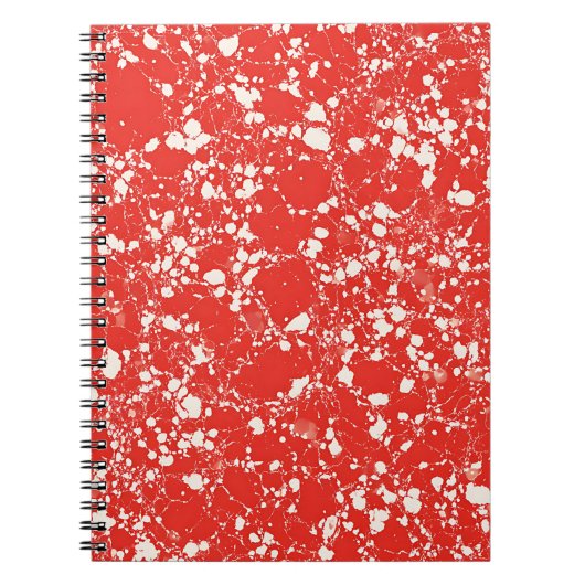 Klassisches rotes Marmormuster-Notizbuch Notizblock (Vorderseite)