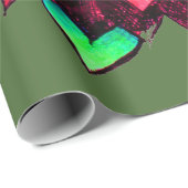 KLASSISCHES ROTES POINSETTIA Packpapier (Rolleneckpunkt)