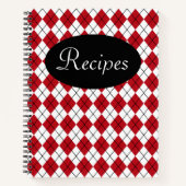 Klassisches rotes Rezeptbuch Notizblock (Vorderseite)
