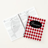 Klassisches rotes Rezeptbuch Notizblock (Innenseite)