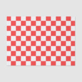 Klassisches rotes Schachbrett Seidenpapier (Vorderseite)