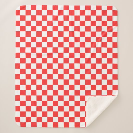 Klassisches rotes Schachbrett Sherpadecke (Vorderseite)