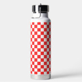 Klassisches rotes Schachbrett Trinkflasche (rechts)