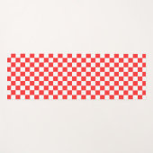 Klassisches rotes Schachbrett Yogamatte (Vorderseite (Horizontal))