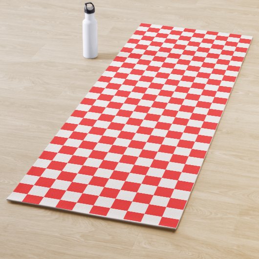 Klassisches rotes Schachbrett Yogamatte (Beispiel)