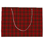 Klassisches rotes Schottenkaro Große Geschenktüte (Rückseite)