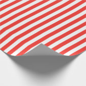 Klassisches rotes Streifenmuster Geschenkpapier (Ecke)