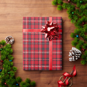 Klassisches rotes Tartan-Karo-Nahtlosmuster Geschenkpapier