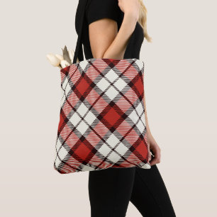Klassisches rotes Tartan-Karo Tasche