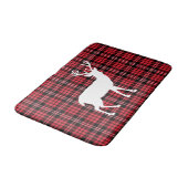 Klassisches rotes Tartan-Karomuster Badematte (Schrägansicht)