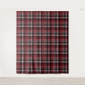 Klassisches rotes Tartan-Karomuster.  Wandteppich (Vorderseite)