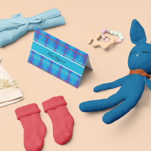 Klassisches rotes und blaues schottisches Tartan,  Karte