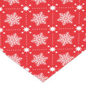 Klassisches rotes und weißes kurzer tischläufer (Ecke)