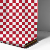 Klassisches rotes und weißes Muster Stoff