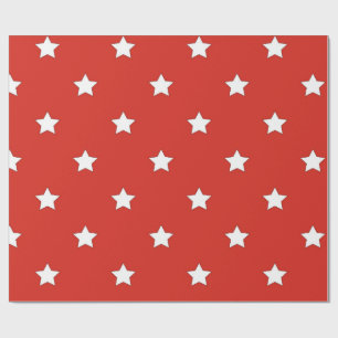 Klassisches rotes und weißes Sternen-Wrap-Papier Geschenkpapier
