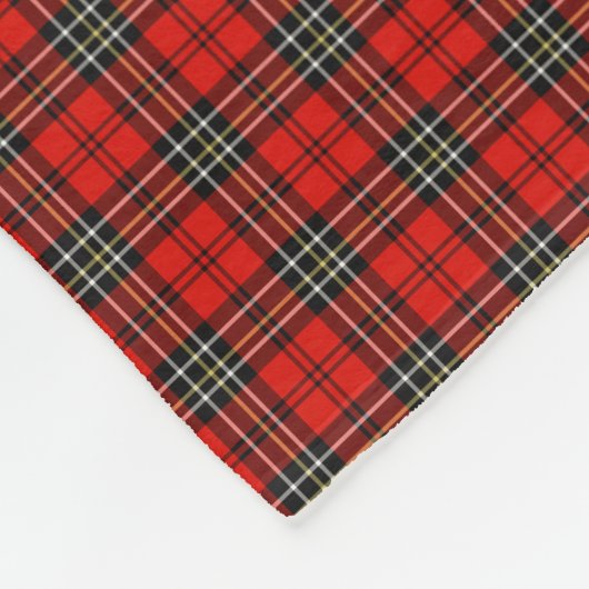 Klassisches rotes Vintage-Karomuster Fleecedecke (Ecke)