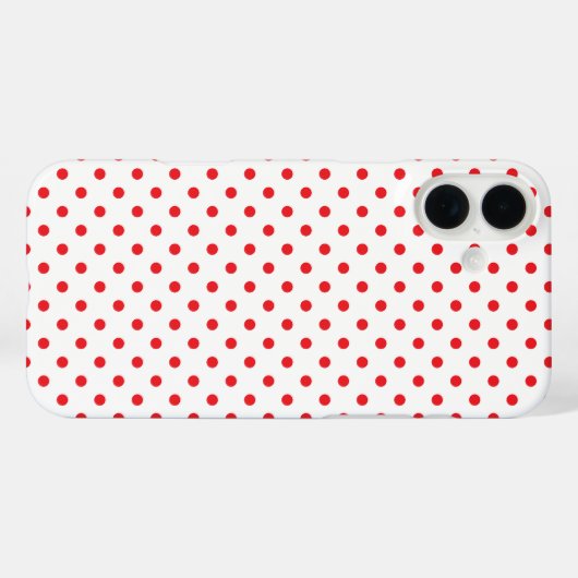 Klassisches rotes winziges Punkte-Muster Case-Mate iPhone Hülle (Rückseite (Horizontal))
