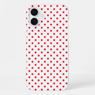 Klassisches rotes winziges Punkte-Muster iPhone 16 Plus Hülle