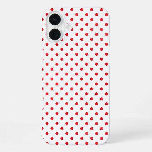 Klassisches rotes winziges Punkte-Muster iPhone Hülle (Rückseite)