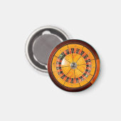 Klassisches Roulette Rad aus Holz Magnet (Vorderseite/Rückseite)