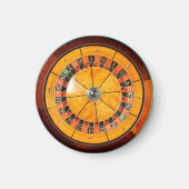 Klassisches Roulette Rad aus Holz Magnet (Vorne)