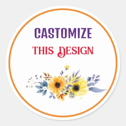 Klassisches Round-Sticker-Design Runder Aufkleber (Vorderseite)