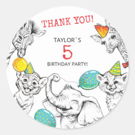Klassisches Round Sticker Party zum 5. Jubiläum.