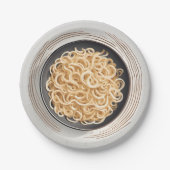 Klassisches Round-Stickers-Noodle-Design Pappteller (Vorderseite)