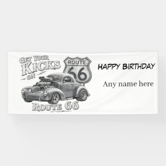 Klassisches Route 66 individuell anpassbares Banne Banner