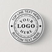 Klassisches rundes Logo-Text-Personalisiertes-Tast Button (Vorderseite)