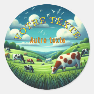 Klassisches Rundetikett (Käserei) Runder Aufkleber
