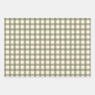 Klassisches Sage-Tartan-Geschenkpapier-Set Geschenkpapier Set