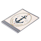 Klassisches Sailorcore-Marine-Notizbuch Notizblock (Linke Seite)