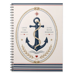 Klassisches Sailorcore-Marine-Notizbuch Notizblock