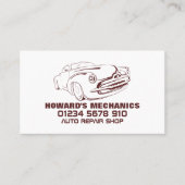 Klassisches Sangria, Auto Mechanik und Reparaturen Visitenkarte (Vorderseite)