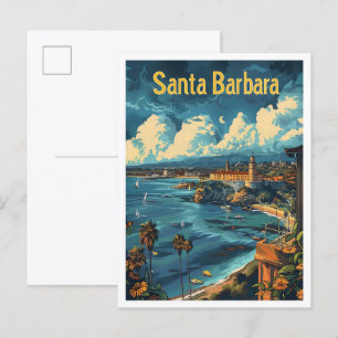 Klassisches Santa Barbara USA Retro Vintage Reisez Postkarte