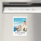 Klassisches Santorini-Reisewerk - Vintag griechisc Magnet (In Situ (Geschirrspüler))