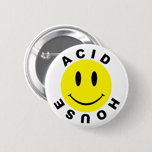 Klassisches saures Haus Button (Vorne & Hinten)